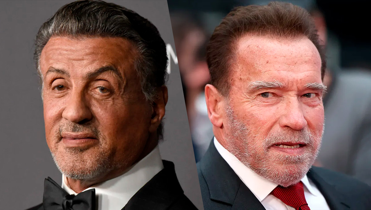 Arnold Schwarzenegger e Sylvester Stallone brigados
