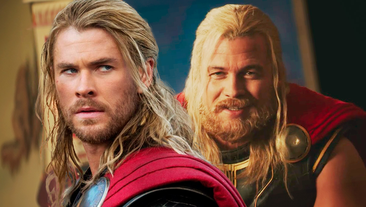 Chris e Luke Hemsworth lado a lado e vestidos como Thor