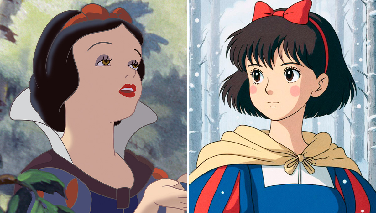 As princesas da Disney no estilo do Studio Ghibli