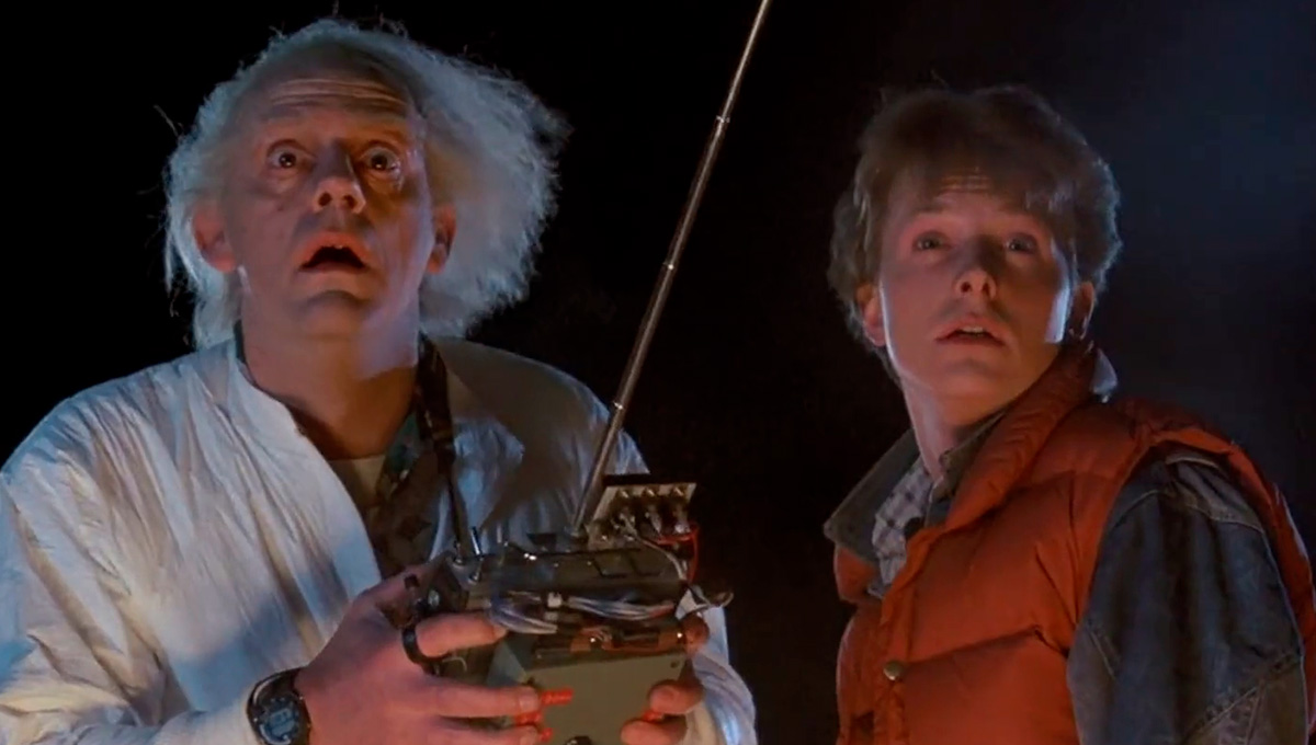 Doc Brown e Marty McFly em "De Volta para o Futuro"