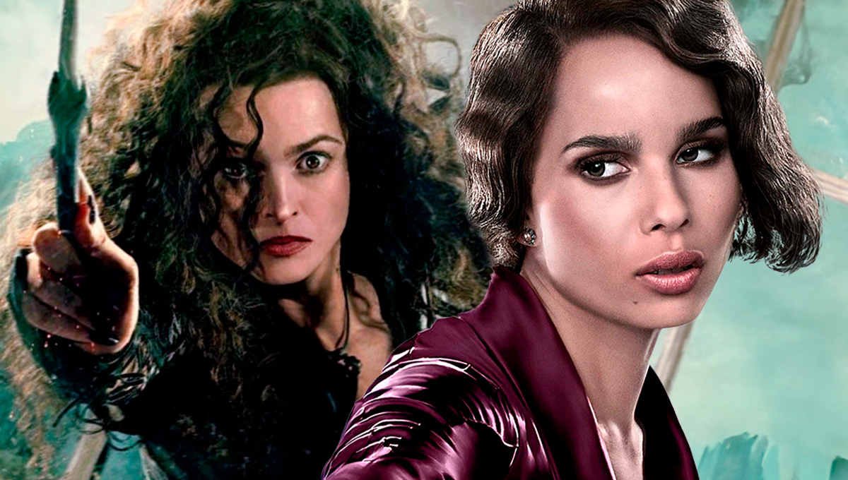 As atrizes Zoë Kravitz e Helena Bonham Carter em Harry Potter