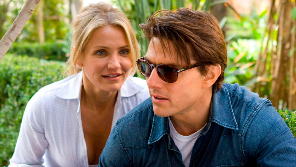Os atores Tom Cruise e Cameron Diaz em Encontro Explosivo