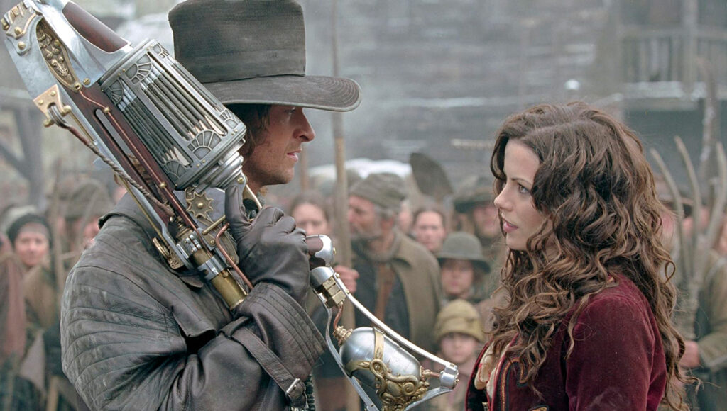 Hugh Jackman e Kate Beckinsale em Van Helsing: O Caçador de Monstros